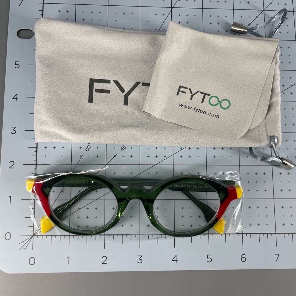 FYTOO Glasses Frames - Marley Green Red Yellow - New